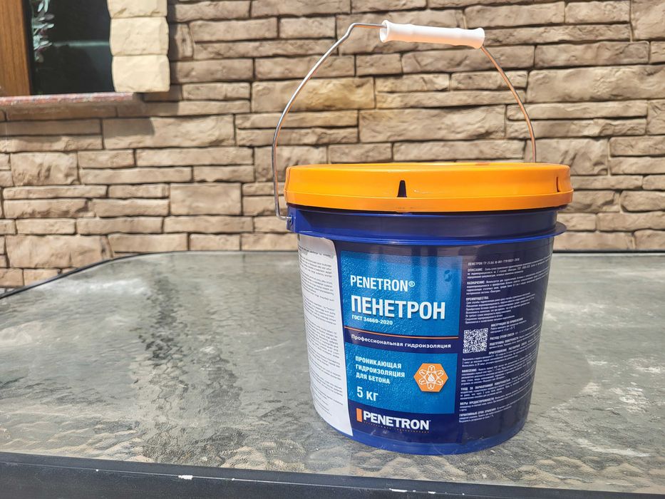 ПЕНЕТРОН — Обмазочная проникающая гидроизоляция (ведро 5 кг)