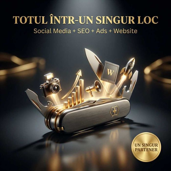 Website cu SEO inclus și reclame pe TikTok, LinkedIn, Instagram