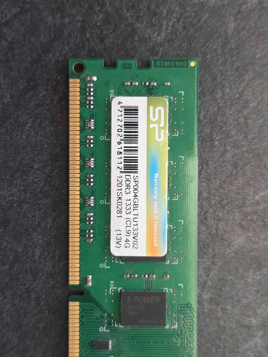 Memorie RAM DDR3 4gb 1333Mhz CL9 SiliconPower