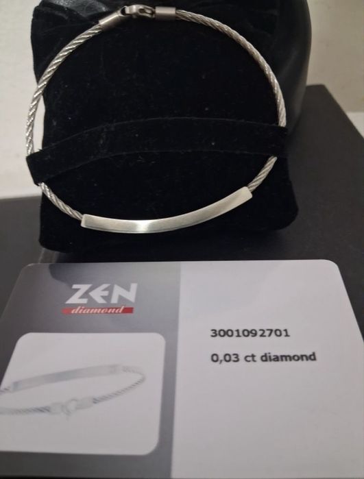 Brățară Zen Diamond Natural 0,03 ct-Nouă Certificată
