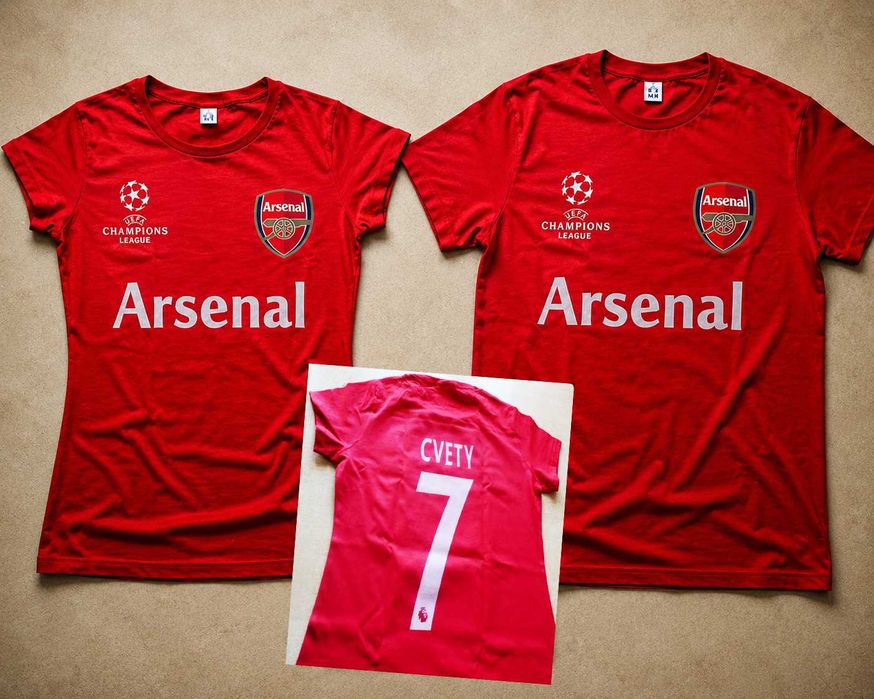 Тениски на ARSENAL Шампионска Лига персонализирани с име и номер!Арсенал 2026!