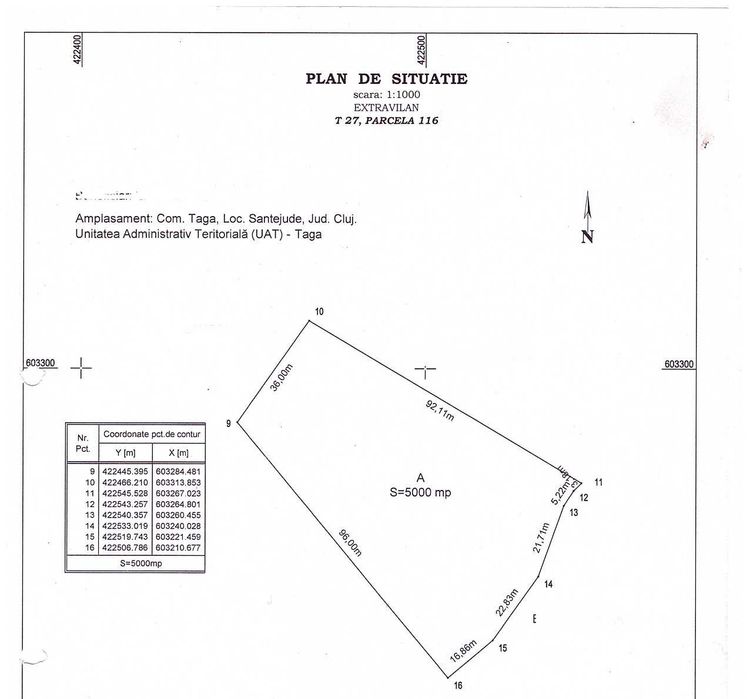 teren agricol extra si intravilan in santejude  judetul cluj