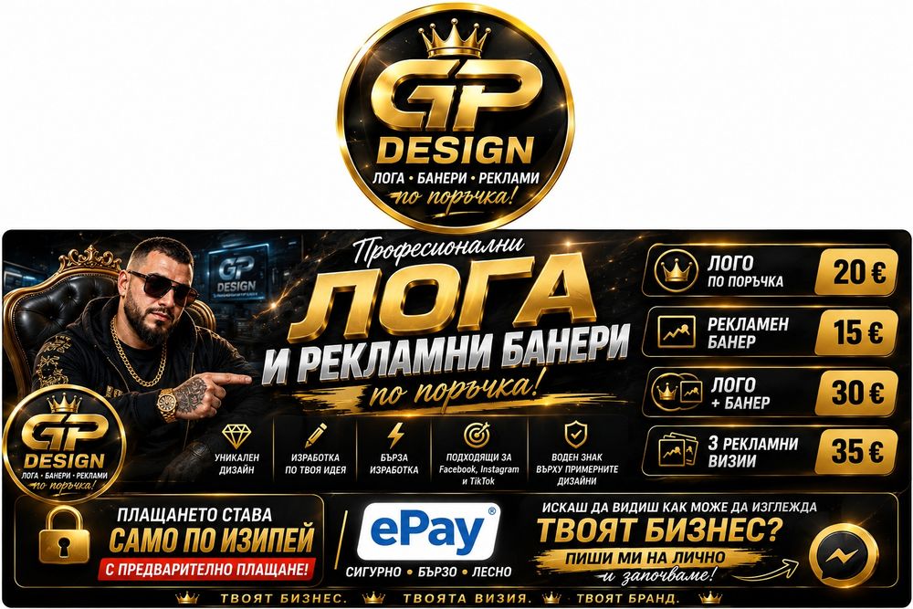 Предлагам изработка на професионални лога и банери по поръчка