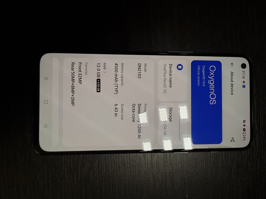 one plus nord 2 5g 12 gb ram 256 gb gray