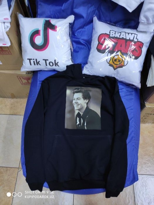 Худи хорошего качества черного цвета - размеры от XS до ХХЛ