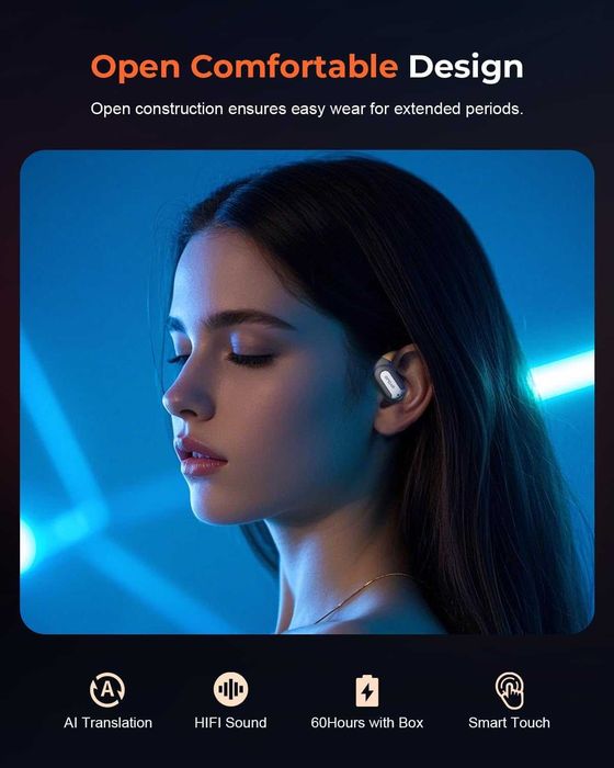 Нови Слушалки ERAZER XF32 с Изкуствен Интелект AI Преводач - 150 Езика