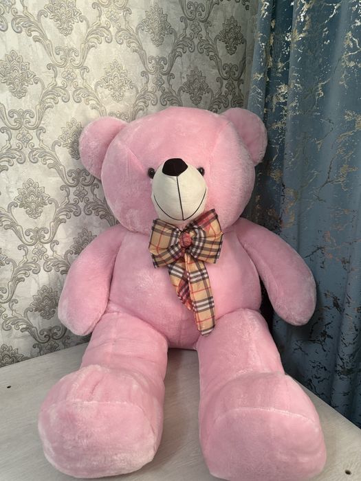 мишка розовый 120см