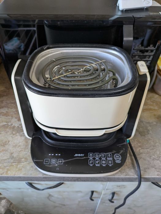 Friteuza 2in1 Jimmy Air Fry AF3 1100W cu bol de sticla si plita