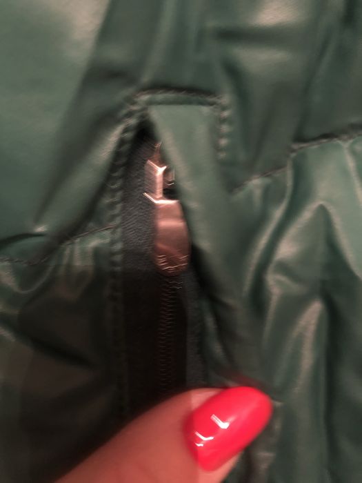 Дамско яке пух зелено