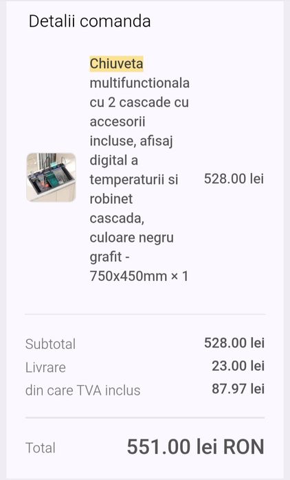 Vând chiuvetă multifunctională
