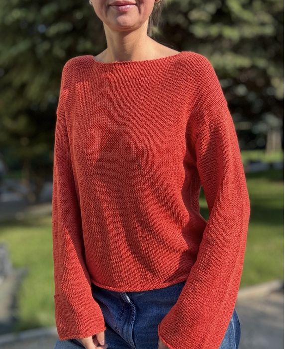 Bluza rosu / portocaliu marimea L - Massimo Dutti