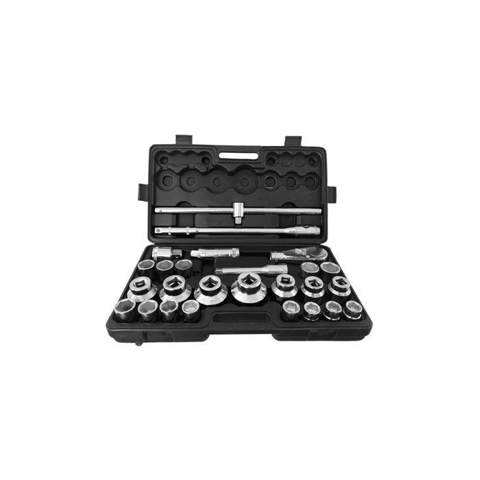 Trusa chei tubulare mari 26 piese 3/4 " 21- 50 mm, 1" 55-60-65 mm