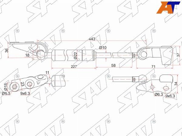 Амортизатор крышки багажника Toyota Ipsum