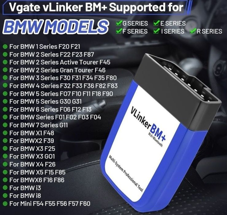 Interfață BMW dual BM+ VLinker Codare BMW Activare Funcții BMW +Diag.