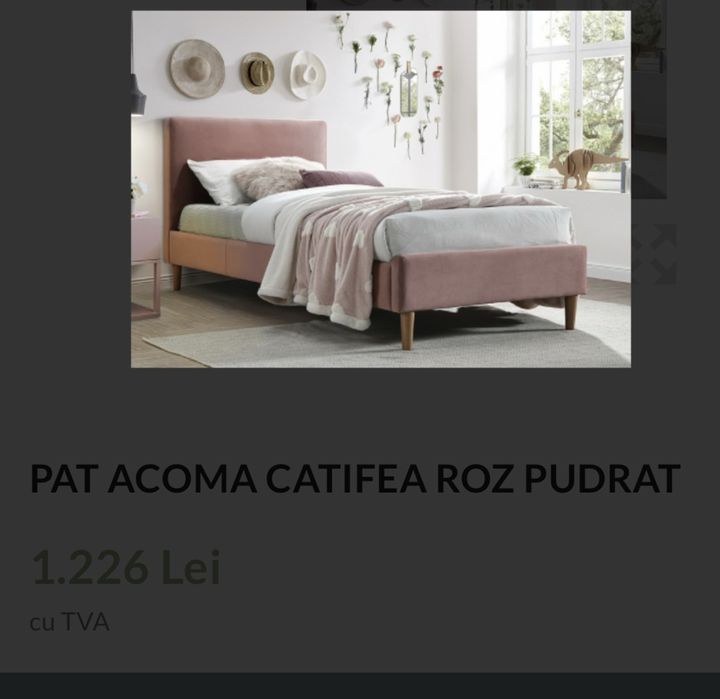 Pat catifea 90 /200 cm