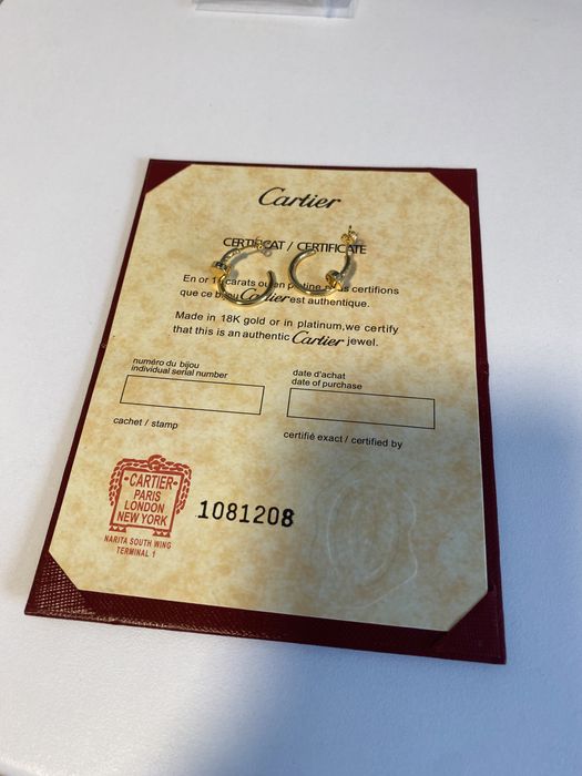 Cercei Cartier Cui Aur 750
