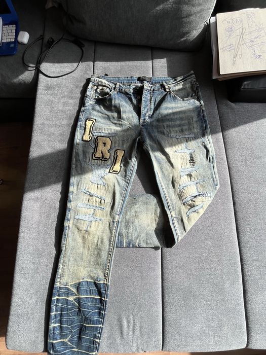 AMIRI :Varsity ripped jeans(УНИВЕРСАЛНИ)