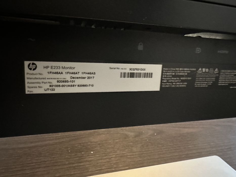 Monitor hp e233