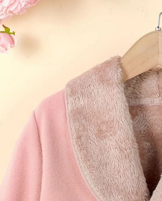 Palton elegant pt fetițe Roz prăfuit