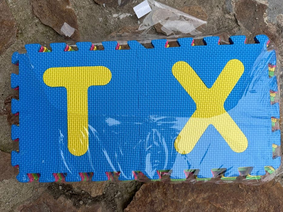 Covor puzzle podea alfabet