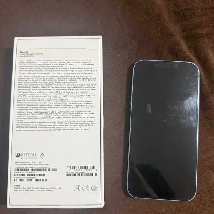 Iphone 14 , син 128GB