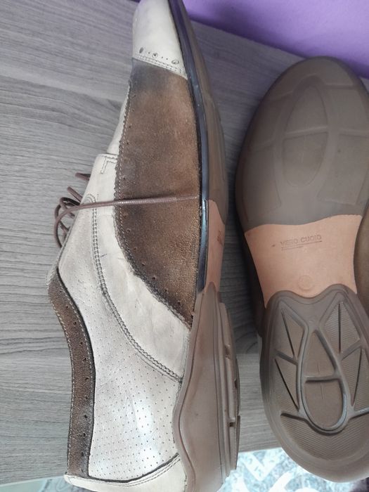 Италиански мъжки кожени обувки Alec Kampinsky Vero cuoio