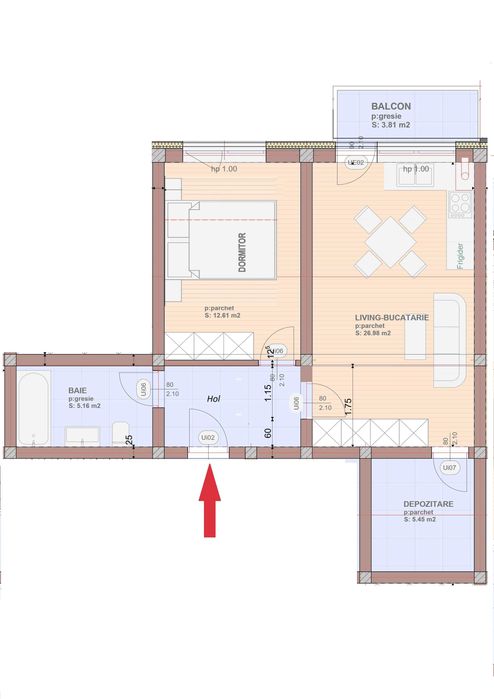 Proprietar – Apartament nou 2 camere, 51 mp utili + balcon | Subcetate City 2