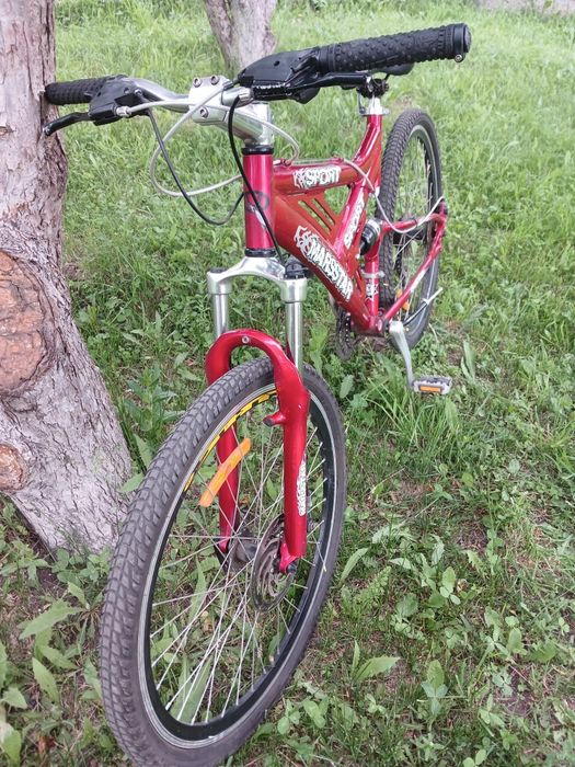 Велосипед двух подвесный