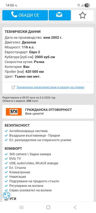 Продава Тойота Авенсис Версо