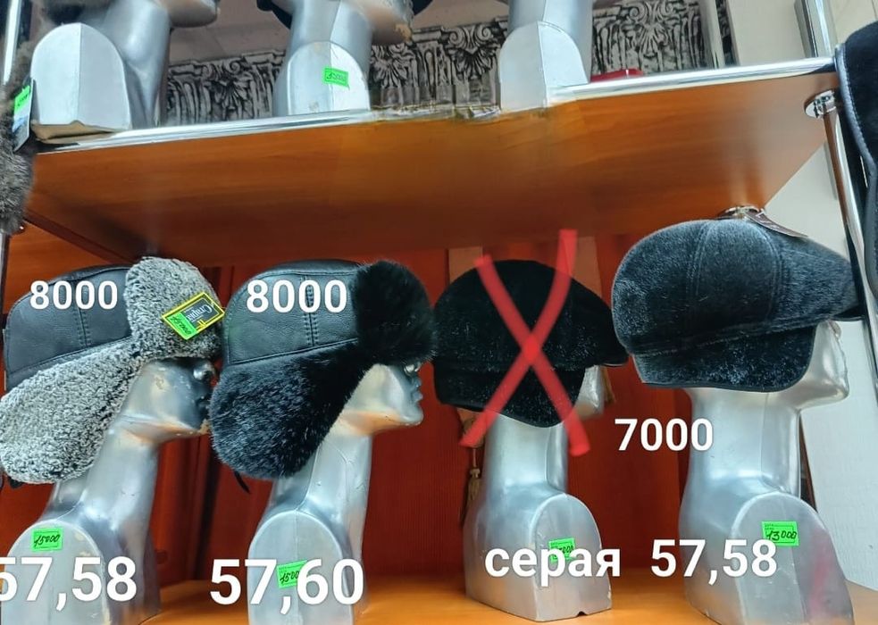 Зимние головные уборы