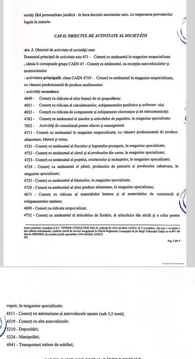 Vand firma infiintatat in 2011