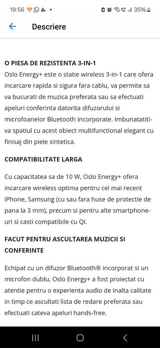 Baterie externa cu boxa - Oslo Energy+ Black