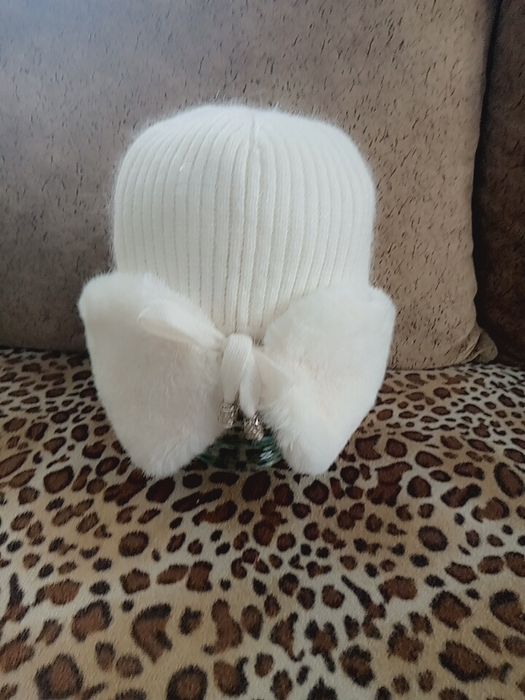 Шапка ушанка, ангорка