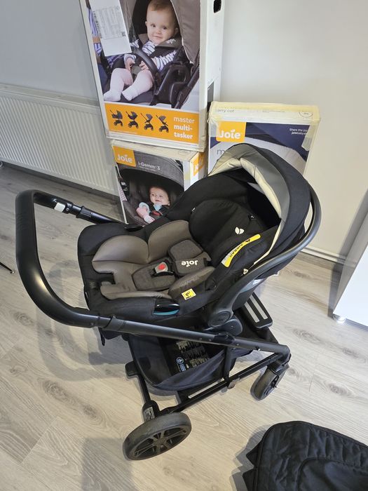 Cărucior 3 în 1 Joie Chrome + landou + scoică i‑Gemm – Stare excelenta