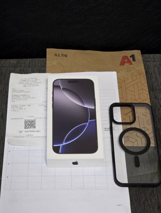 КАТО НОВ 256GB iPhone 16 Pro Max Гаранция A1 2026 Black | Черен