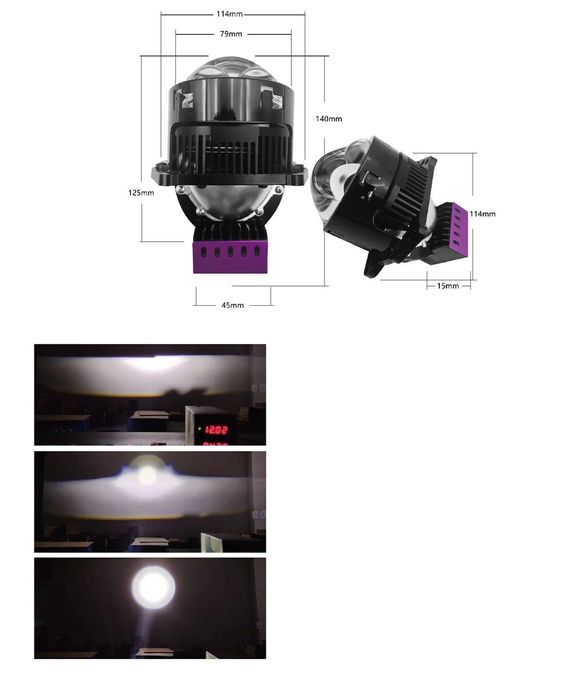Bi-LED лупи за вграждане 3.0 inc 40 000 lum.+ Super Led Laser