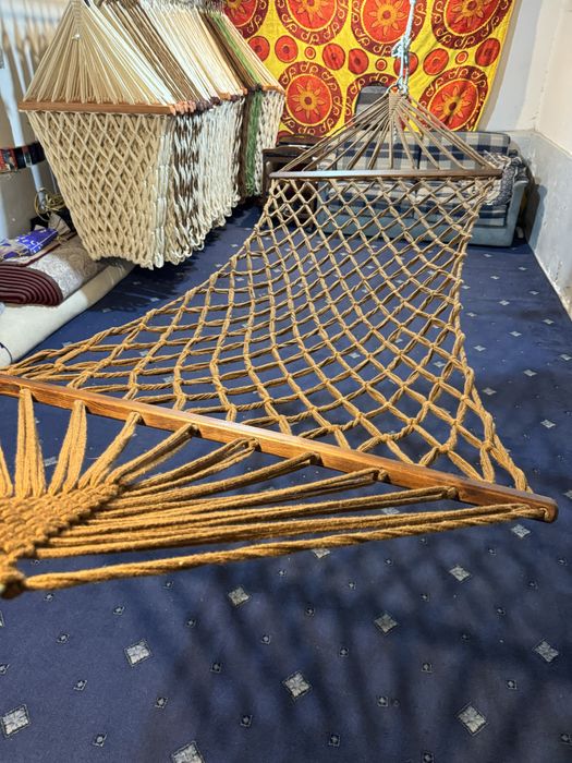 (СКИДКА!!) GAMAK ГАМАК сетчатый с деревянными планками ручная робота