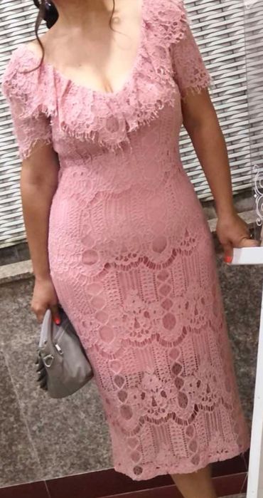 Официална рокля-пудра