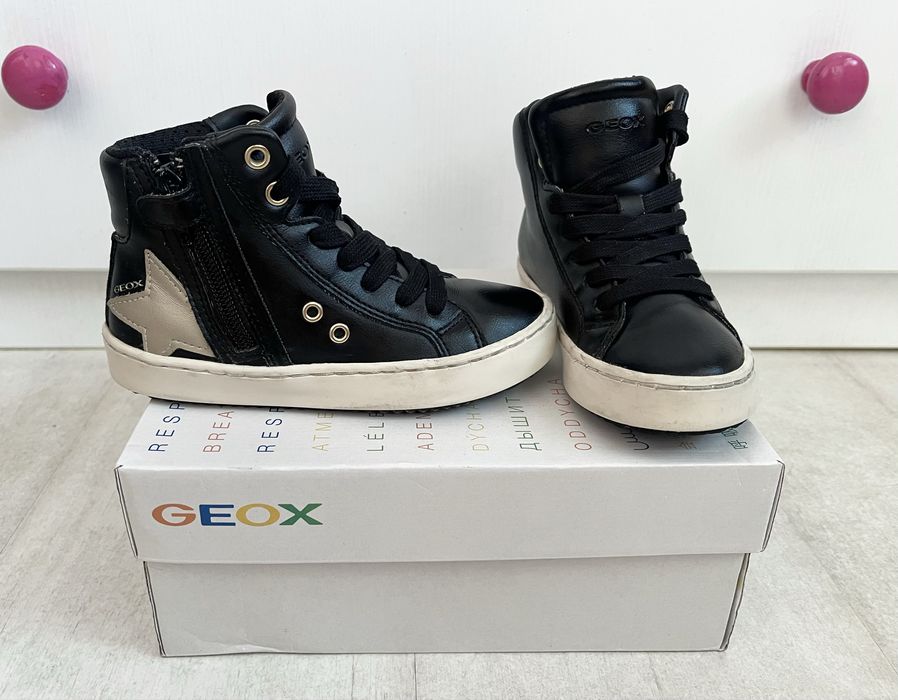 Високи кожени кецове Geox и боти от естествена кожа на Zara, номер 27