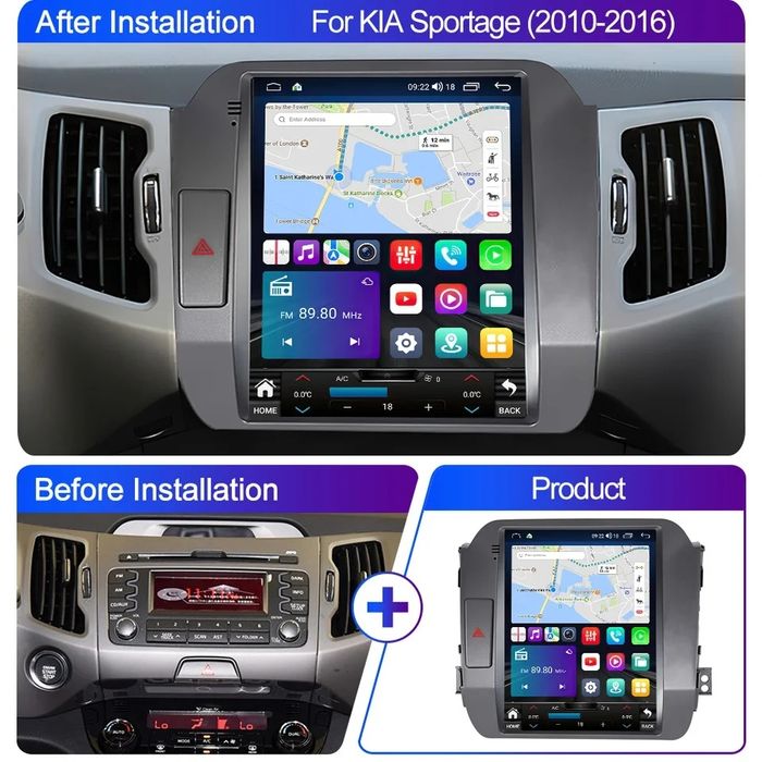 Navigatie Android Kia Sportage Tesla Waze YouTube BT