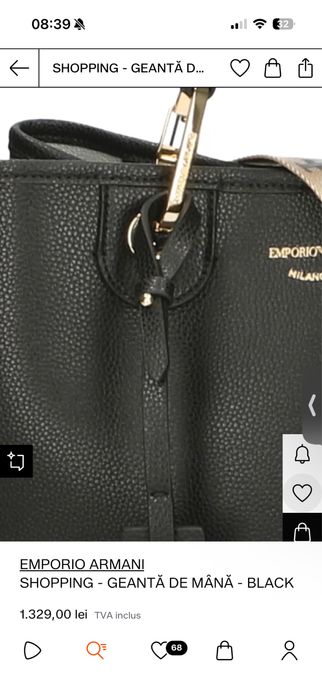 Geanta de mana | Emporio Armani Shopping | neagra