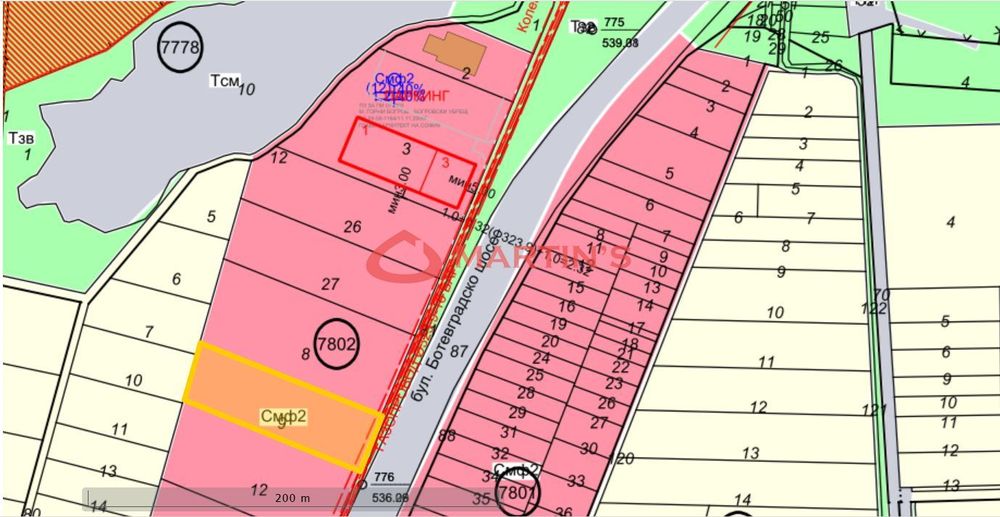 Парцел в София, област-с.Горни Богров площ 2699 цена 0