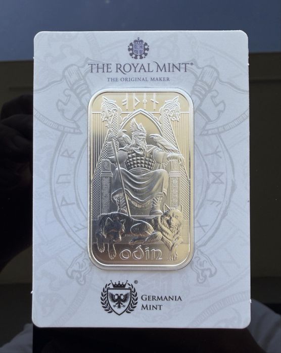 Lingou Argint 1 Oz Odin 999.9 Fine Silver – Germania Mint & The Royal Mint