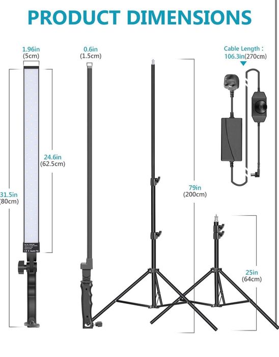 2 бр. Диодно осветление. Фото. Видео. Постоянно. Софтбокс