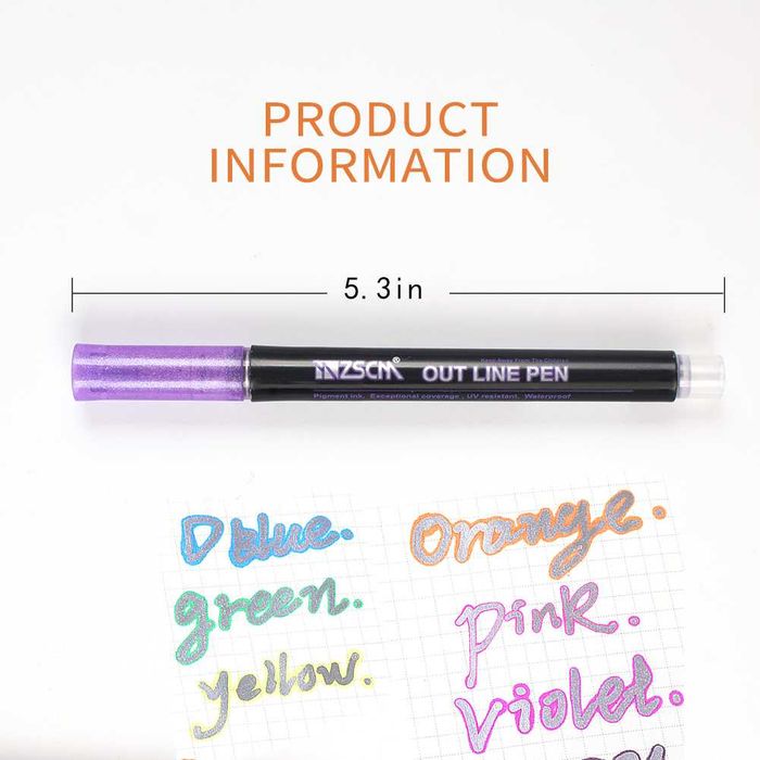 Металлические маркеры с двойным контуром, ТОЛЬКО ОПТОМ!