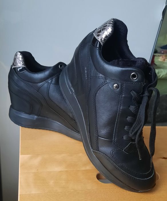 Фирменные Женские Кеды-Ботинки Geox из натуральной кожи