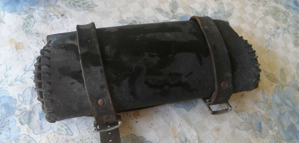 Чанта за вилка за мотоциклет, естествена кожа, Honda