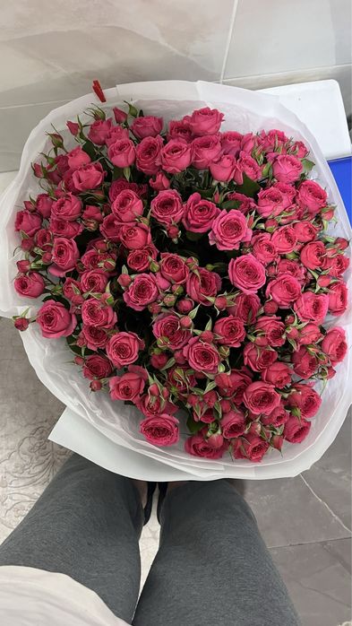 свежий букет из спрей роз, “софья”