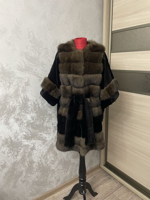 Шуба oversize, 40-48, соболь норка