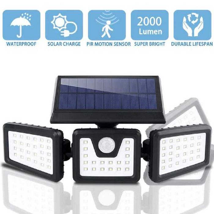 Lumină Solară Zik SO03, 74 LED, 360°, cu Senzori și Moduri de Luminare